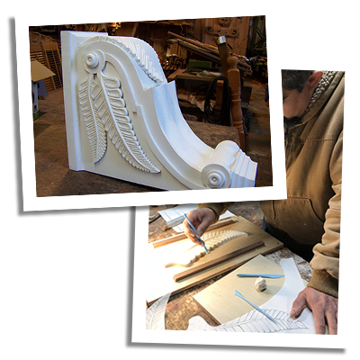 Custom corbels by Blue Ox Millworks