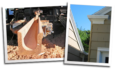 Gutter for a building in Hawaii and gutter on a home in Eureka