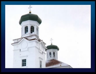 Specially made custom windows for the Saint Innocent Russian Orthodox Cathedral in Unalaska, Alaska