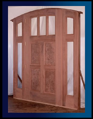 Blue Ox Custom Arched Redwood Door