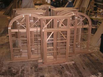 Windows for a home on Washington Street in San Francisco.  The windows are half way done