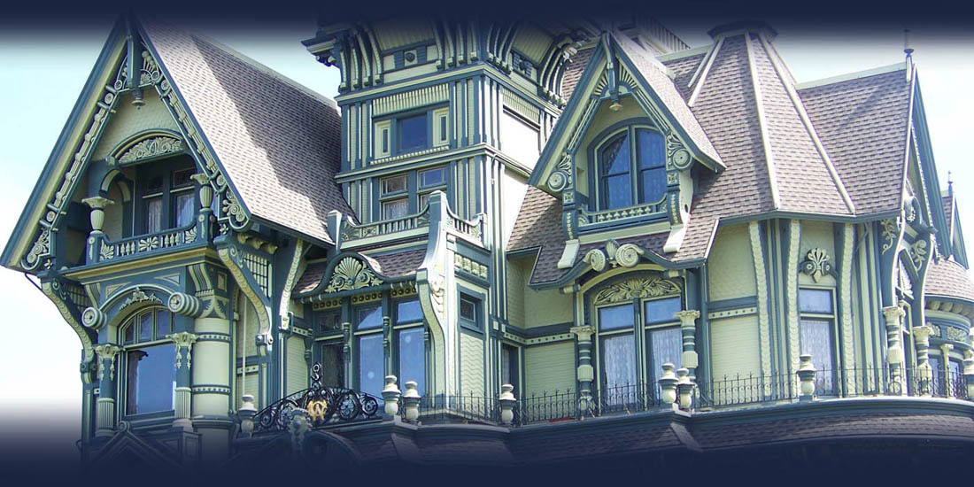 The historic Carson Mansion in Eureka, California